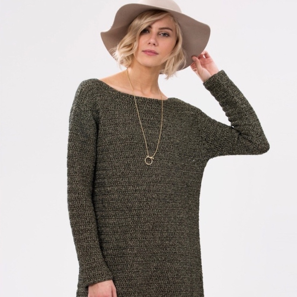 Somedays Lovin' Ziggy Gold Knit Dress for SALE!